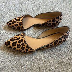 J Crew leopard print mohair flats, excellent condition